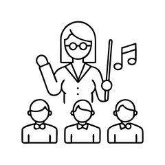 music teacher icon icon, music teacher icon vector illustration-simple illustration of music teacher icon, perfect for music teacher icon logos and icons
