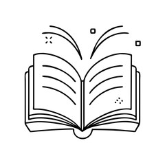 open book with fluttering pages icon