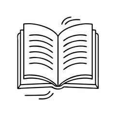 open book with fluttering pages icon