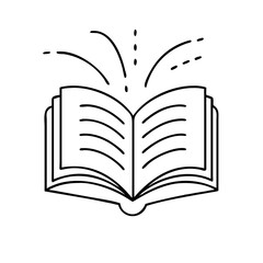 open book with fluttering pages icon