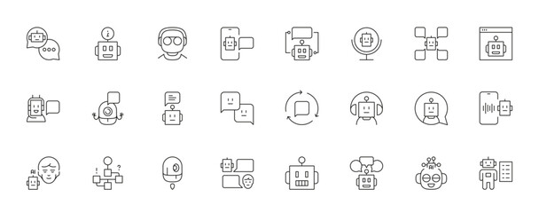 Robotic communication illustrated in line art