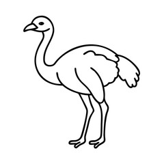 ostrich icon, ostrich vector illustration-simple illustration of ostrich, perfect for ostrich logos and icons