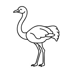 ostrich icon, ostrich vector illustration-simple illustration of ostrich, perfect for ostrich logos and icons