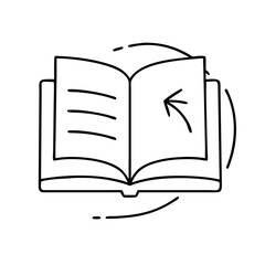 page turning animation icon, page turning animation vector illustration-simple illustration of page turning animation, perfect for page turning animation logos and icons