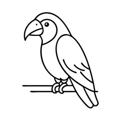 parrot icon, parrot vector illustration-simple illustration of parrot, perfect for parrot logos and icons