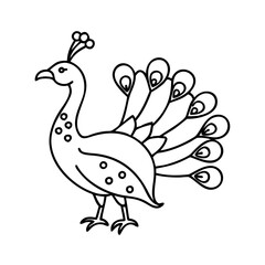 peacock icon, peacock vector illustration-simple illustration of peacock, perfect for peacock logos and icons