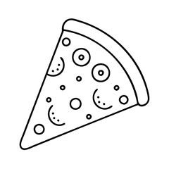 pizza slice icon, pizza slice vector illustration-simple illustration of pizza slice, perfect for pizza slice logos and icons