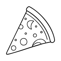 pizza slice icon, pizza slice vector illustration-simple illustration of pizza slice, perfect for pizza slice logos and icons