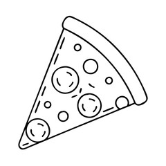 pizza slice icon, pizza slice vector illustration-simple illustration of pizza slice, perfect for pizza slice logos and icons