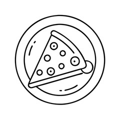 pizza slice on a plate icon, pizza slice on a plate vector illustration-simple illustration of pizza slice on a plate, perfect for pizza slice on a plate logos and icons