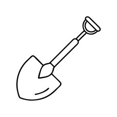 planting spade icon, planting spade vector illustration-simple illustration of planting spade, perfect for planting spade logos and icons