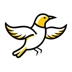 Obraz premium vector illustration of a yellow bird