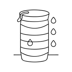 rain barrel icon, rain barrel vector illustration-simple illustration of rain barrel, perfect for rain barrel logos and icons