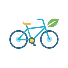Fototapeta premium Bicycle Side View Icon Representing Eco-Friendly Travel and Sustainable Transportation