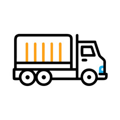 Fototapeta premium Cargo Truck Icon Representing Freight Transport and Logistics
