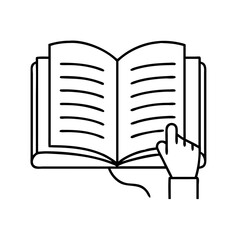 reading journal icon, reading journal vector illustration-simple illustration of reading journal, perfect for reading journal logos and icons