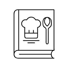 recipe book icon, recipe book vector illustration-simple illustration of recipe book, perfect for recipe book logos and icons