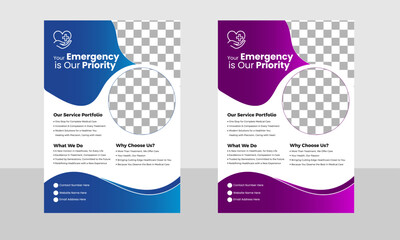 Minimalist Medical Flyer Template for Private Clinics and Health Campaigns. 