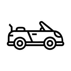 Obraz premium Convertible Car Icon Representing Leisure Vehicle and Open-Air Driving