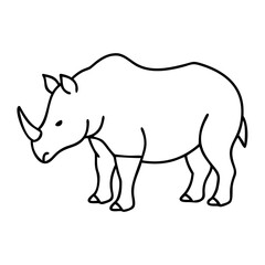 rhino icon, rhino vector illustration-simple illustration of rhino, perfect for rhino logos and icons
