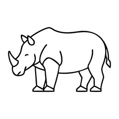 rhino icon, rhino vector illustration-simple illustration of rhino, perfect for rhino logos and icons