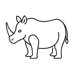 rhino icon, rhino vector illustration-simple illustration of rhino, perfect for rhino logos and icons