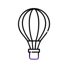 Obraz premium Hot Air Balloon Icon Representing Aerial Leisure and Scenic Transportation