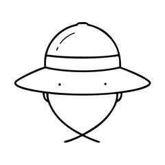 safari hat icon, safari hat vector illustration-simple illustration of safari hat, perfect for safari hat logos and icons