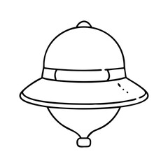 safari hat icon, safari hat vector illustration-simple illustration of safari hat, perfect for safari hat logos and icons