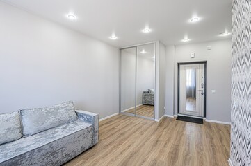 standard interior apartment. living room with sofa