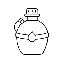 safari water canteen icon, safari water canteen vector illustration-simple illustration of safari water canteen, perfect for safari water canteen logos and icons