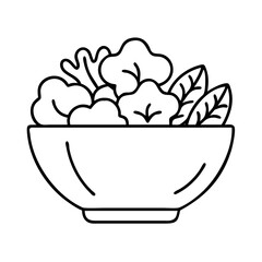 salad bowl icon, salad bowl vector illustration-simple illustration of salad bowl, perfect for salad bowl logos and icons