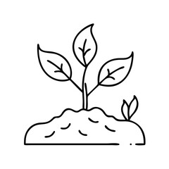 seedling sprouting icon, seedling sprouting vector illustration-simple illustration of seedling sprouting, perfect for seedling sprouting logos and icons