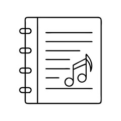 sheet music book icon, sheet music book vector illustration-simple illustration of sheet music book, perfect for sheet music book logos and icons