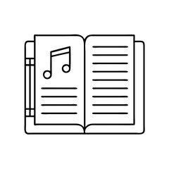 sheet music book icon, sheet music book vector illustration-simple illustration of sheet music book, perfect for sheet music book logos and icons