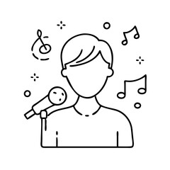 singing voice icon icon, singing voice icon vector illustration-simple illustration of singing voice icon, perfect for singing voice icon logos and icons