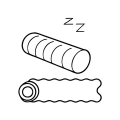 sleeping pad icon, sleeping pad vector illustration-simple illustration of sleeping pad, perfect for sleeping pad logos and icons