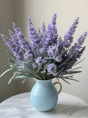 Naphthalene Mothballs and Lavender Bouquet in Soft Blue Palette
