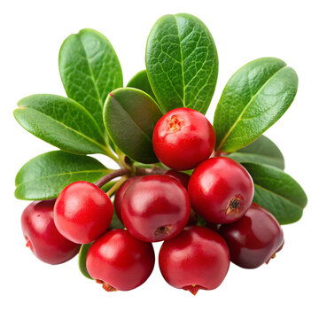 bearberry on white background
