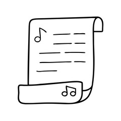 song lyrics sheet icon, song lyrics sheet vector illustration-simple illustration of song lyrics sheet, perfect for song lyrics sheet logos and icons