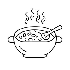 soup simmering icon, soup simmering vector illustration-simple illustration of soup simmering, perfect for soup simmering logos and icons