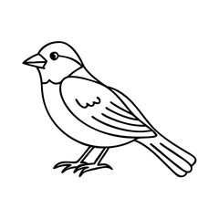 Obraz premium sparrow icon, sparrow vector illustration-simple illustration of sparrow, perfect for sparrow logos and icons