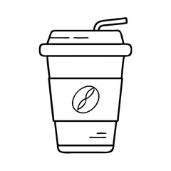 takeout coffee cup icon, takeout coffee cup vector illustration-simple illustration of takeout coffee cup, perfect for takeout coffee cup logos and icons