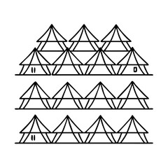 tent city multiple tents icon, tent city multiple tents vector illustration-simple illustration of tent city multiple tents, perfect for tent city multiple tents logos and icons