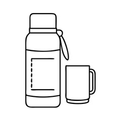 thermos bottle icon, thermos bottle vector illustration-simple illustration of thermos bottle, perfect for thermos bottle logos and icons
