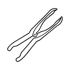 tongs icon, tongs vector illustration-simple illustration of tongs, perfect for tongs logos and icons