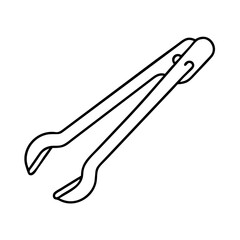tongs icon, tongs vector illustration-simple illustration of tongs, perfect for tongs logos and icons