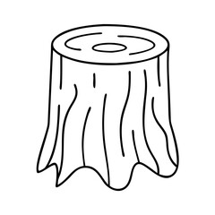 tree stump seat icon, tree stump seat vector illustration-simple illustration of tree stump seat, perfect for tree stump seat logos and icons