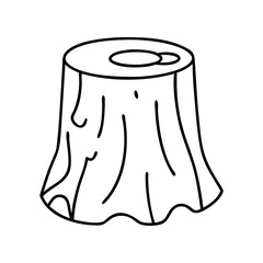 tree stump seat icon, tree stump seat vector illustration-simple illustration of tree stump seat, perfect for tree stump seat logos and icons
