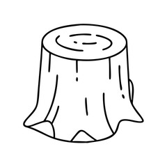 tree stump seat icon, tree stump seat vector illustration-simple illustration of tree stump seat, perfect for tree stump seat logos and icons